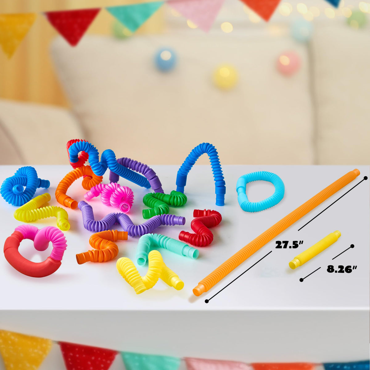 Joyin 9 Pack Pop Tubes Sensory Toys (Large), Fidget Tubes Party Favors ...