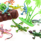 Smilersmile Animal Assorted Mini Plastic Figures Toy Set, Educational Party Cake Topper, Goody Bag Filler (12Pcs Small Lizard)