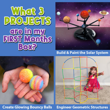 Stem Discovery Box 12 Month Subscription With 36 Total Stem Projects - Educational Science Technology Engineering Learning Lab -