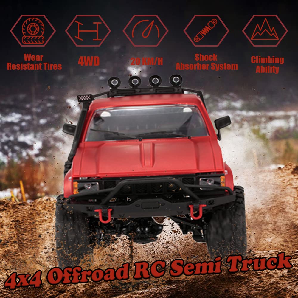 The Perseids Rc Crawler Offroad Rc Truck Wpl C14 Rc Rock Crawler 4X4 1/16 Scale Remote Control Trucks, 2.4G Semi Trucks All Terr