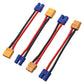 2Pairs ShareGoo XT60 to EC3 Plug Male Female Adapter Converter with 10CM 14AWG Cable Wire for RC FPV Drone Car Lipo NiMH Battery