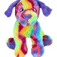Stuffems Toy Shop Cuddly Soft 8" Stuffed Rainbow Dog - Polyester, Multicolor, Model 4051-S