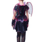 IKALI Halloween Vampire Bat Costume for Girls with Wings,Kids Gothic Darkness Fancy Dress Outfit