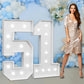 Imprsv Marquee Numbers Large 51St-Birthday Decorations: 4Ft Light Up Number Party Decor 51 Year Old Women And Men Birthday Decor