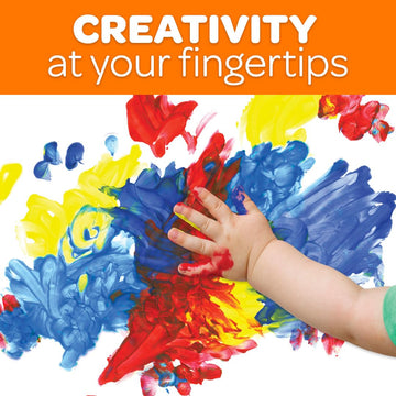 Crayola Washable Finger Paints (6Ct), Toddler Paint Set, Nontoxic Finger Paint For Kids, Arts & Crafts Supplies For Toddlers, Easter Basket Stuffer [Amazon Exclusive]