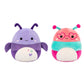 Squishmallows Original 8In Axel The Purple Beetle + 8In Griffith The Peach Bookworm - Official Jazwares Valentines Plush 2-Pack