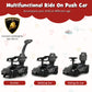 Infans 3 In 1 Ride On Push Car, Licensed Lamborghini Baby Stroller Sliding Walking Car With Push Handle, Music, Usb, Headlight, Under Seat Storage, Kids Foot-To-Floor Toy For 18-60 Months (Black)
