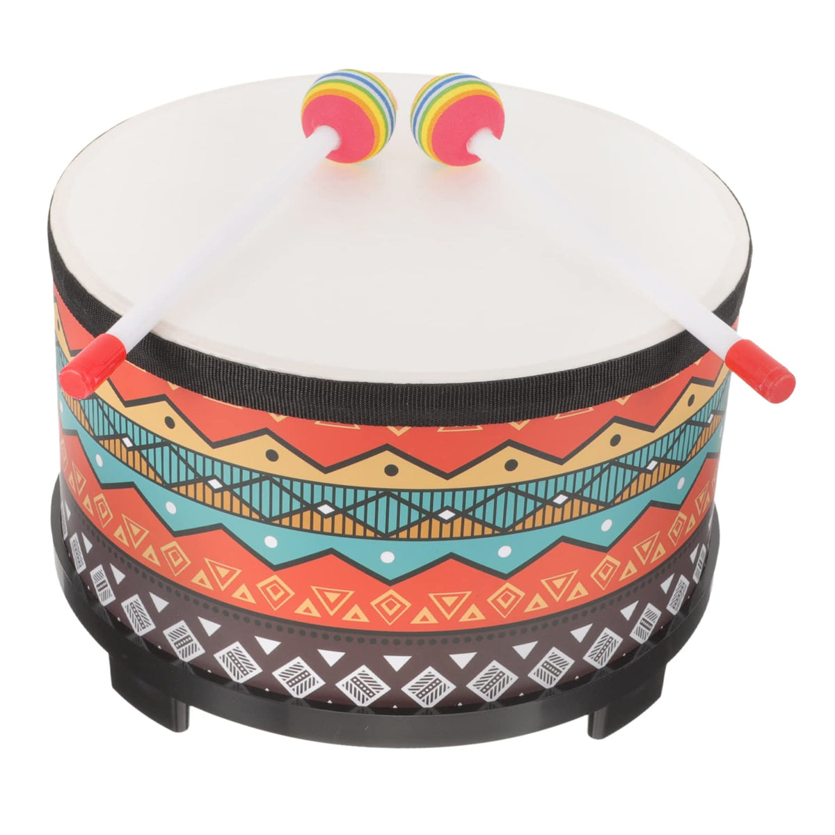 Excluzo 1 Set Orff Floor Drum Child Cartoon Wooden