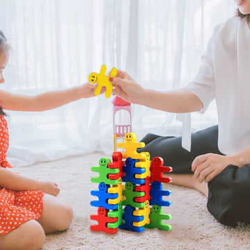 Umbresen Wood Balance Building Blocks Stacking Games Toys For Kids Children Toddlers Preschool Boys And Girls Learning Education
