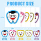 300 Pcs Tooth Stickers Funny Teeth Sticker Tooth Shaped Dental Stickers for Kids Classroom Party Prizes Car Office Wall Laptop W