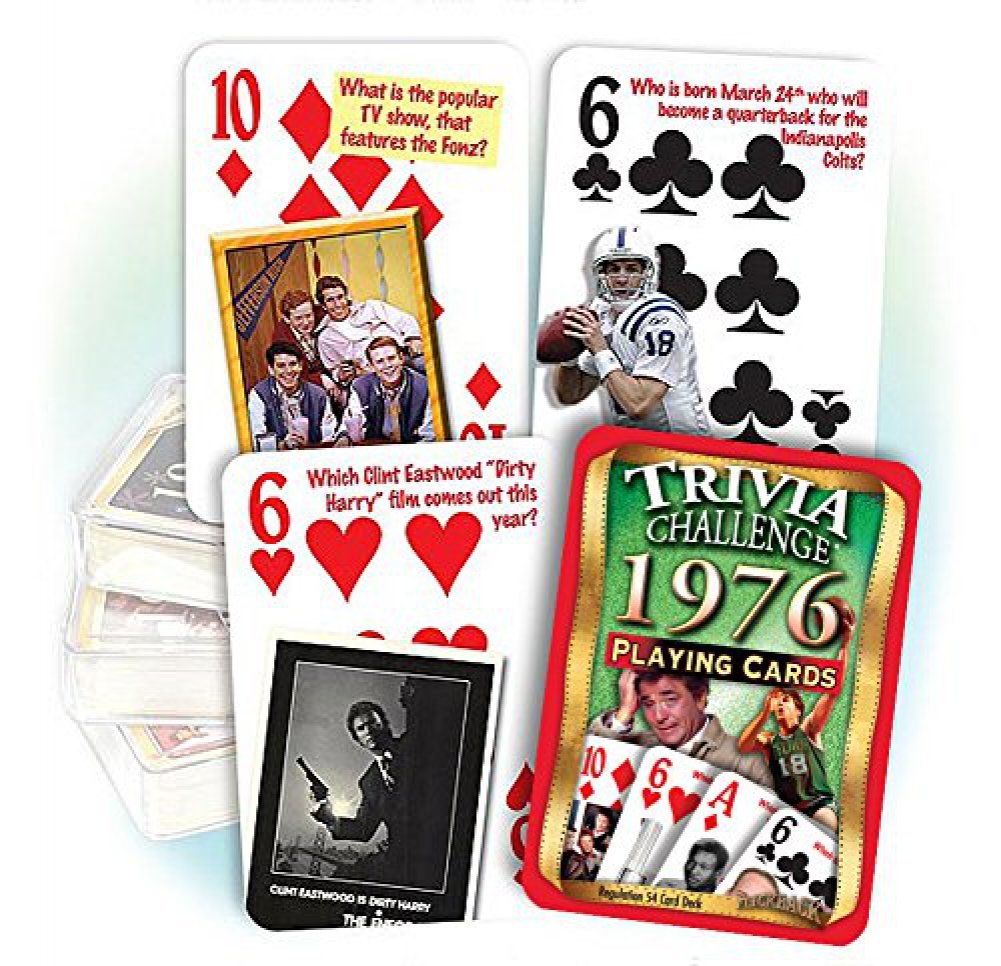 Flickback 1976 Trivia Challenge Playing Cards: Birthday Gift