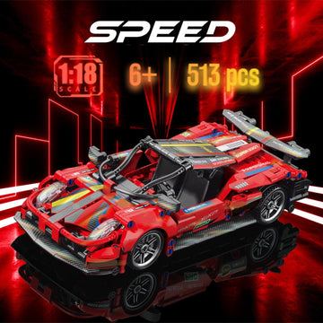 Sports Car Model Building Blocks Sets,1:18 Scale 513PCS Super Race Car Model for Adults,MOC Speed Technic Cars Model Kits Engine
