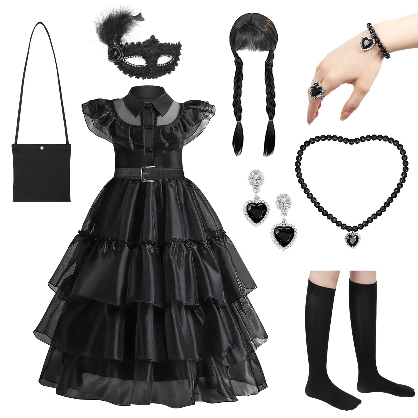 Yogfit Halloween Costume Girls Dress For Kids Perfect For Halloween, Cosplay, And Parties