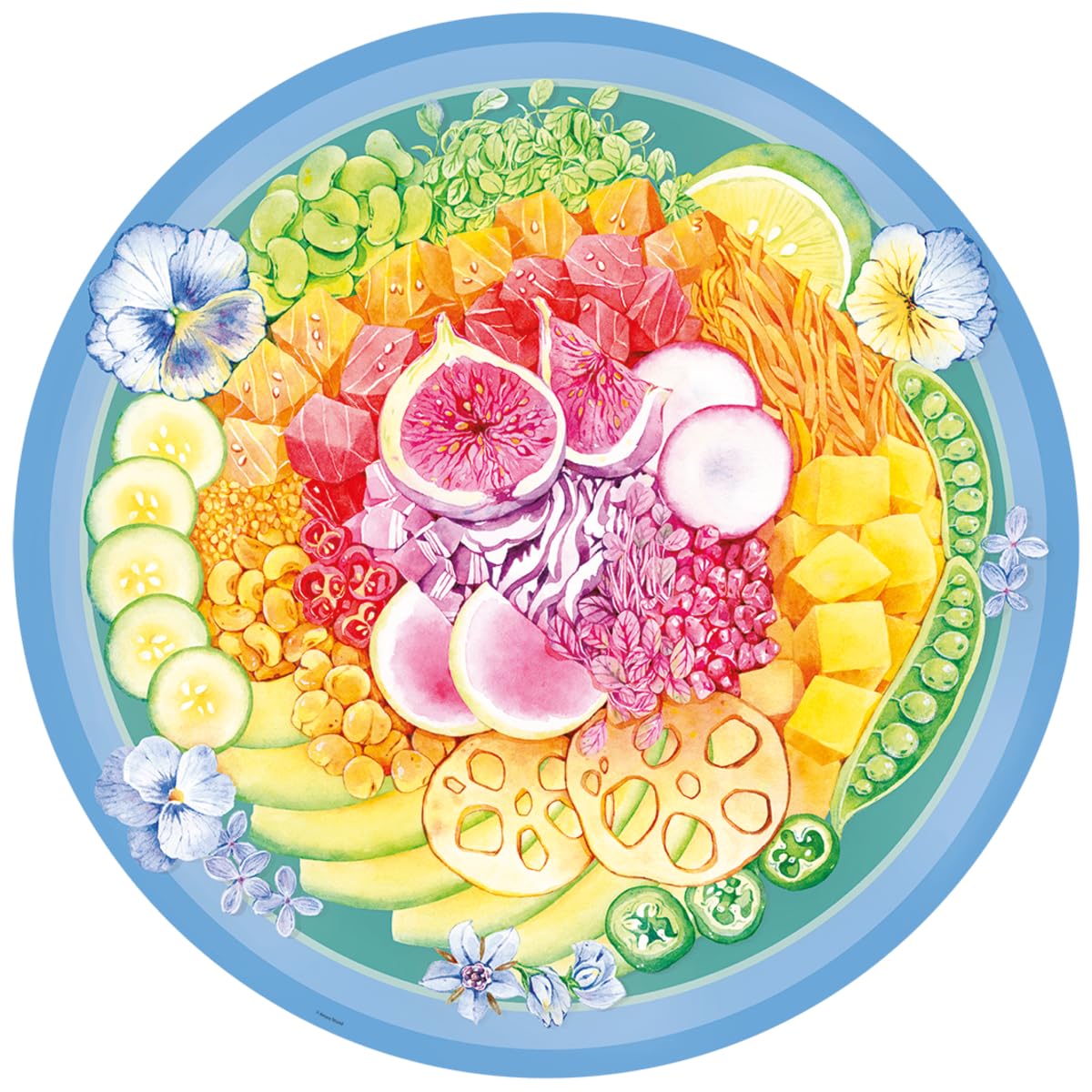 Ravensburger 500 Piece Round Jigsaw Puzzle - Circle of Colors, 20.5" Diameter, Multicolor, Cardboard, Model 17351