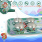 Motiloo 48 Pcs Mermaid Kids Tea Party Set with Carrying Case & Sweet Treats Playset - Pretend Toy Tin Tea Set for Little Girls -