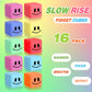 16 Pack Mini Slow Rising Stress Cube, Square Fidget Ice Cube Stress Balls, Stretchy Fidget Toy For Anxiety Stress Relief, Classr