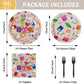Wiooffen 96 Pcs Books Book Club Birthday Party Supplies Book Themed Paper Plates And Napkins Party Decorations For Library Readi