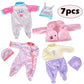 Doll Clothes 3 Set Baby Doll Clothes Fit For 16 To 17 Inch Baby Dolls 15 Inch Dolls(Total 7 Pcs)