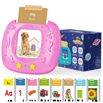 Homestec Toddlers Bilingual Spanish & English Talking Flash Cards With 288 Sight Words, Speech Therapy Toys For 3 4 5 6 Years Ol