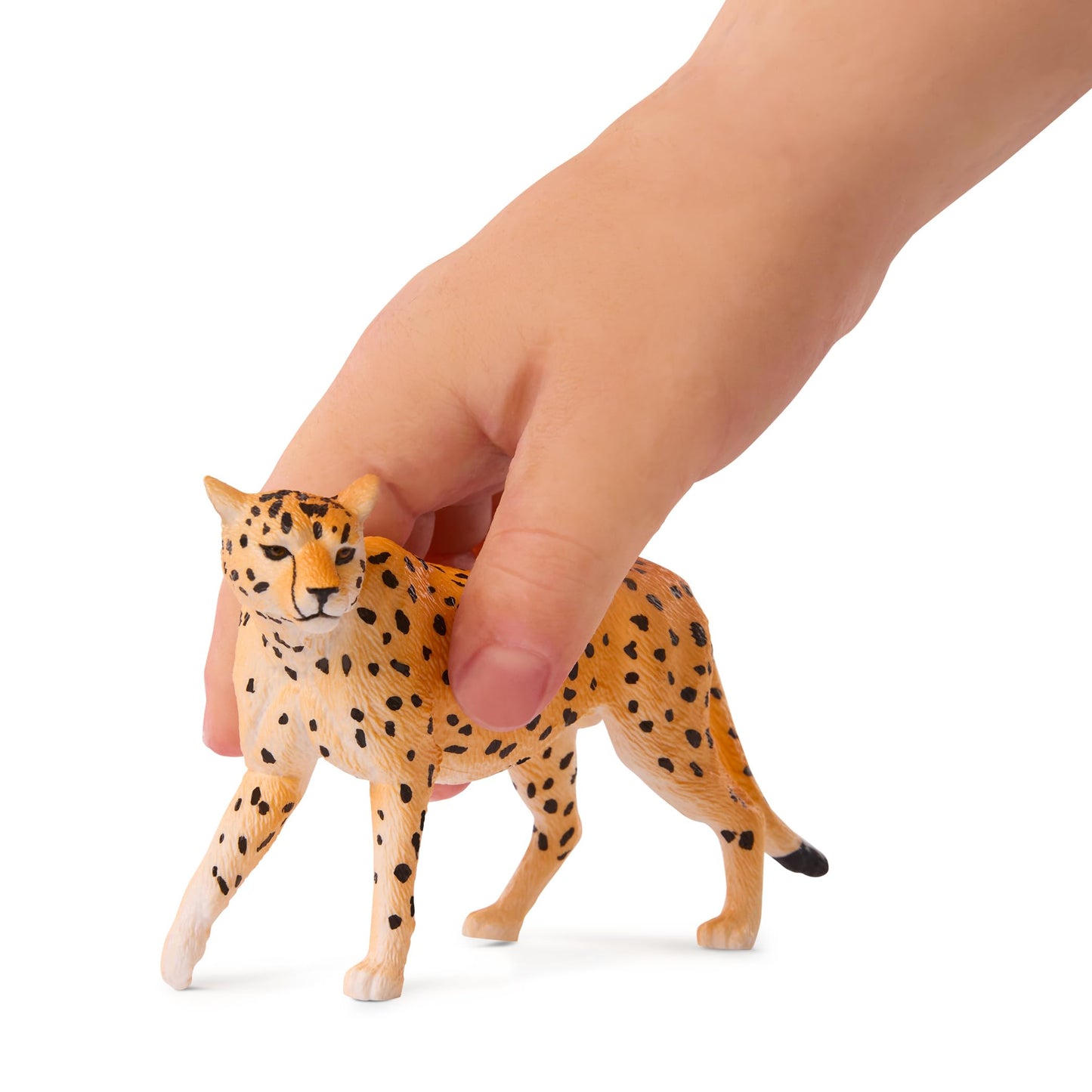 Terra By Battat – 4 Pcs 1-4' Cheetah Toys Family Set - Plastic Cheetah Figurines – Realistic Zoo Animals – Collectible Safari Animals Figures For Kids 3+