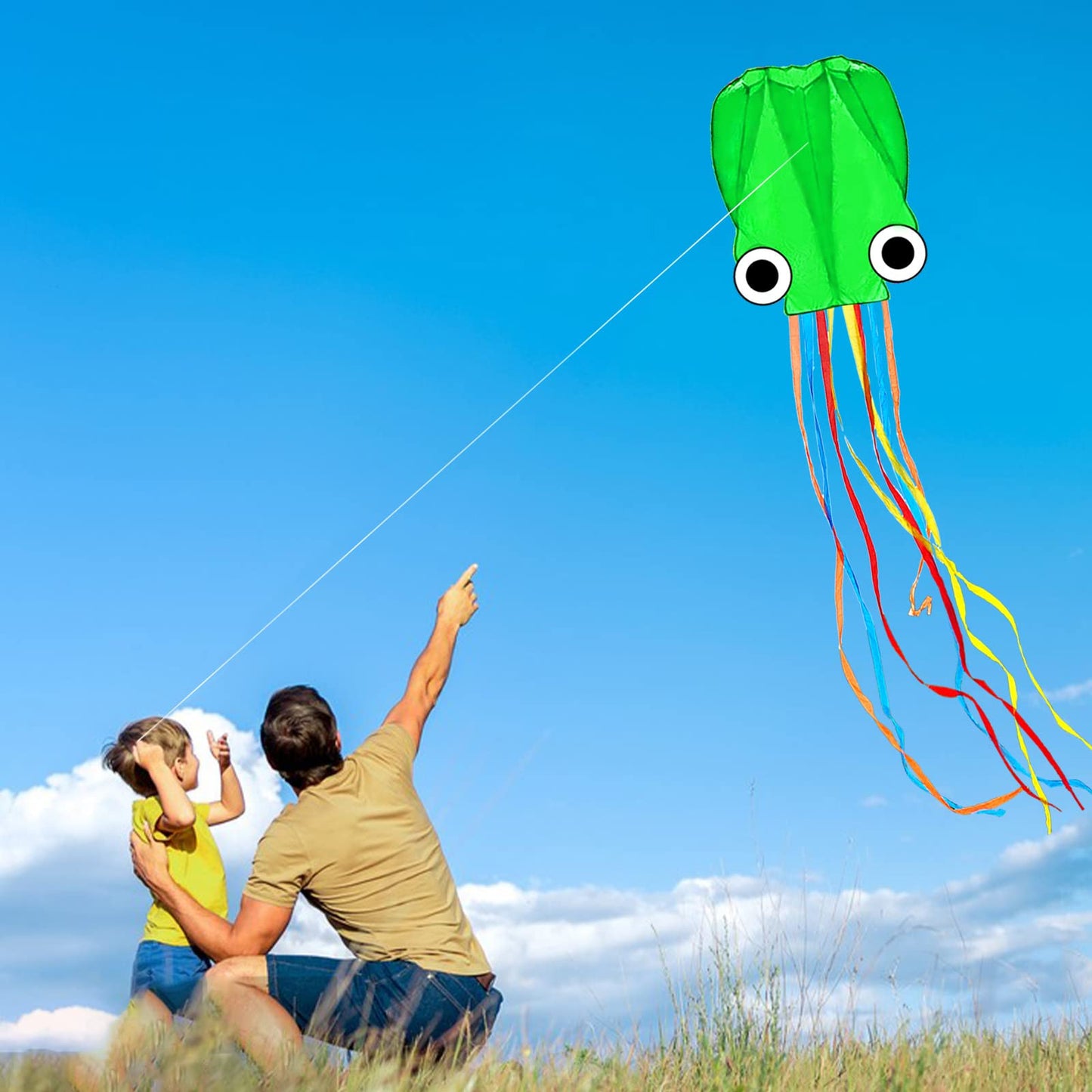 Mint'S Colorful Life Octopus Kite (Purple Spotty&Green&Red)