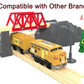 Z MAYABBO Motorized Train Toy - Remote Control Electric Locomotive, Yellow, 4.1" x 4.3" x 2.8", Compatible with Thomas & Brio