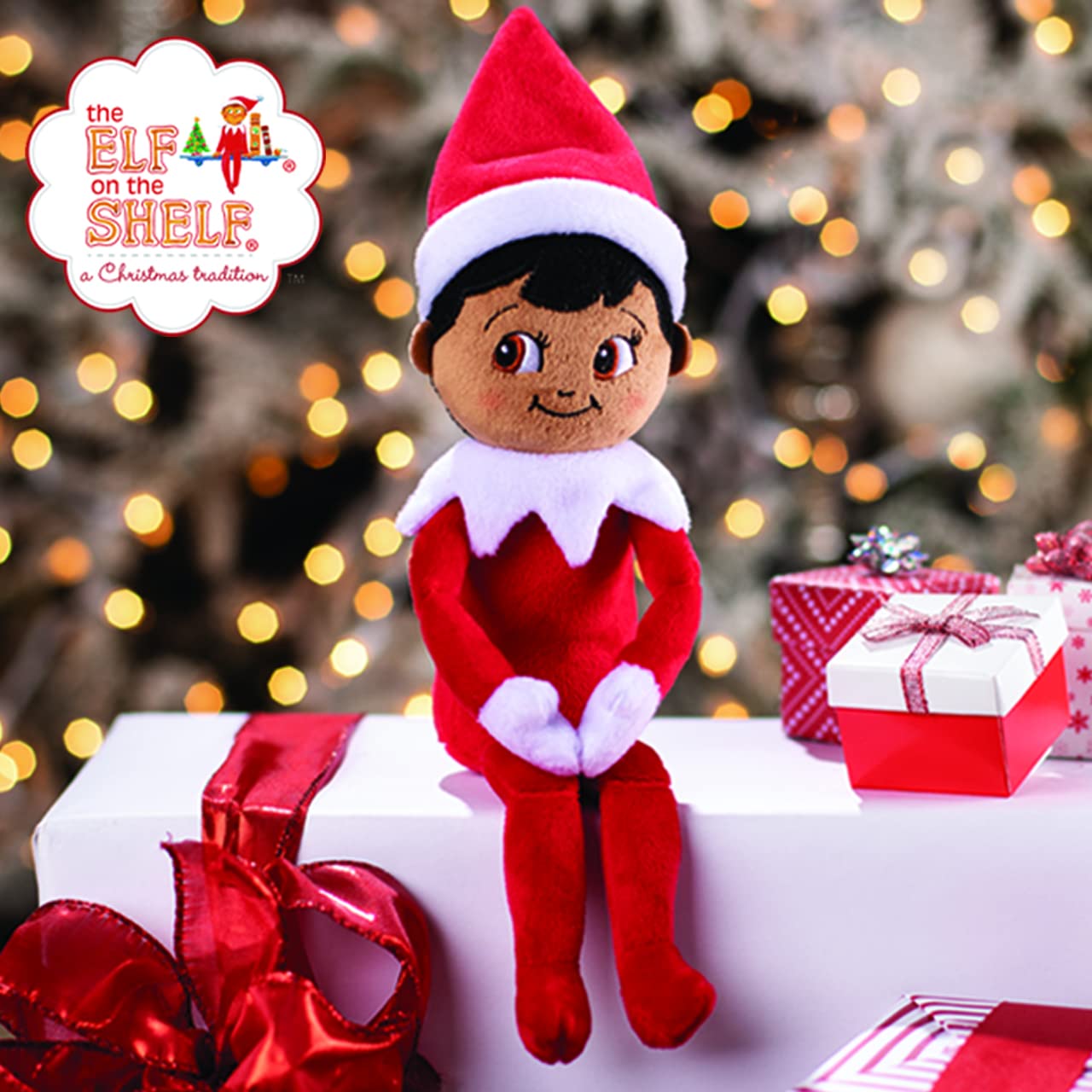 The Elf on the Shelf Plushee Pals Snuggler Boy Dark Skin 12" Plush Toy - Model PPSES
