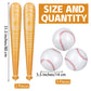 Durony 5 Pieces Inflatable Baseball Set Including 2 Piece 31.5 Inch Baseball Bat Inflates 3 Piece 5.5 Inch Beach Baseball Sports