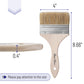 Bates- Chip Brushes, 4 Inch, 24 Pack, 4 Inch Paint Brushes with Ergonomic Wooden Handle, Natural Bristle