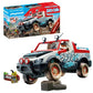 Playmobil Rally Car Toy Playset - 74 Piece Bundle Including Stuntman Mini Figure - Movable Axle and Removable Roll Bar to Insert