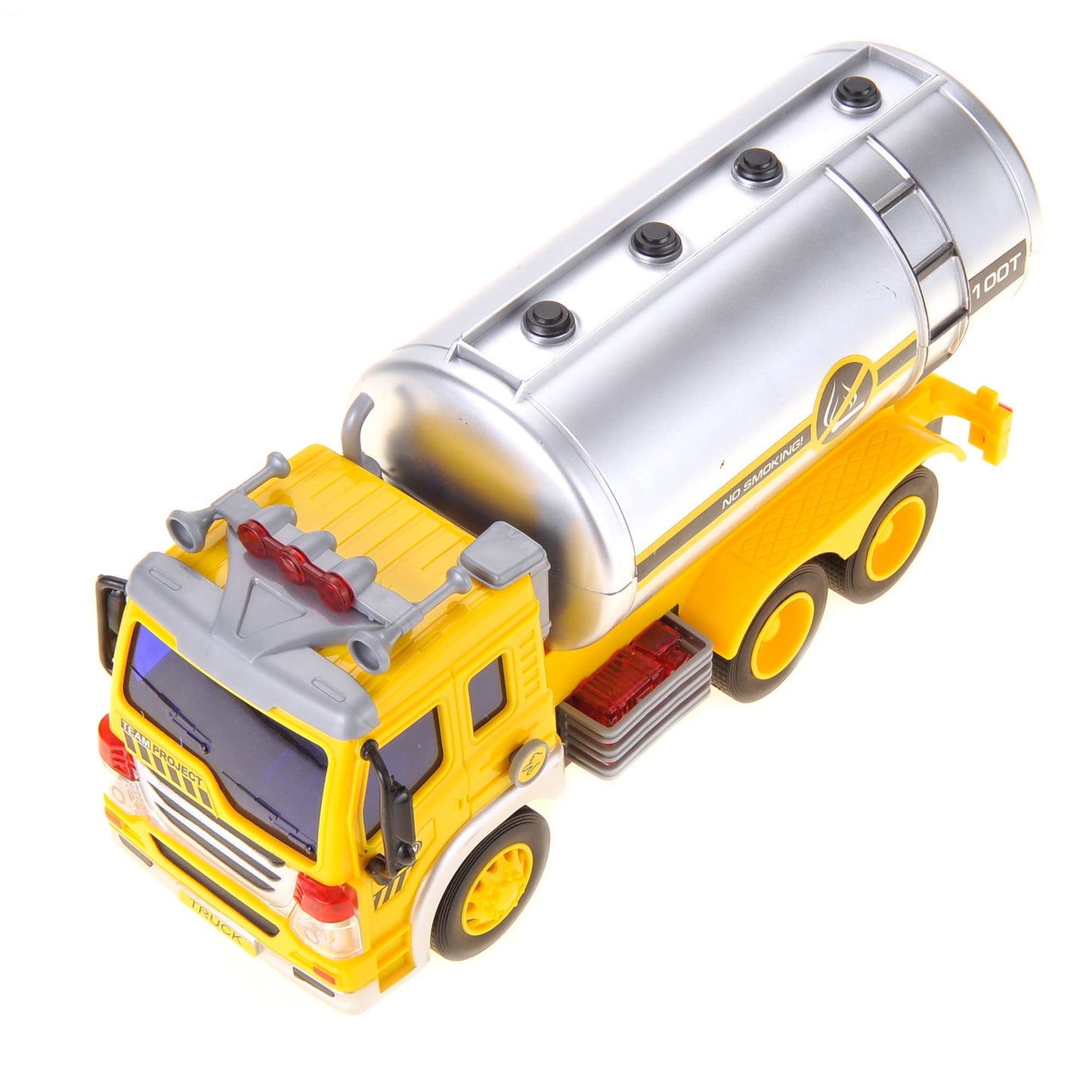 PowerTRC Push & Go Friction Powered Oil Truck Toy with Light and sound | Realistic Play Oil Tanker Truck Toy Gift for Boys and G