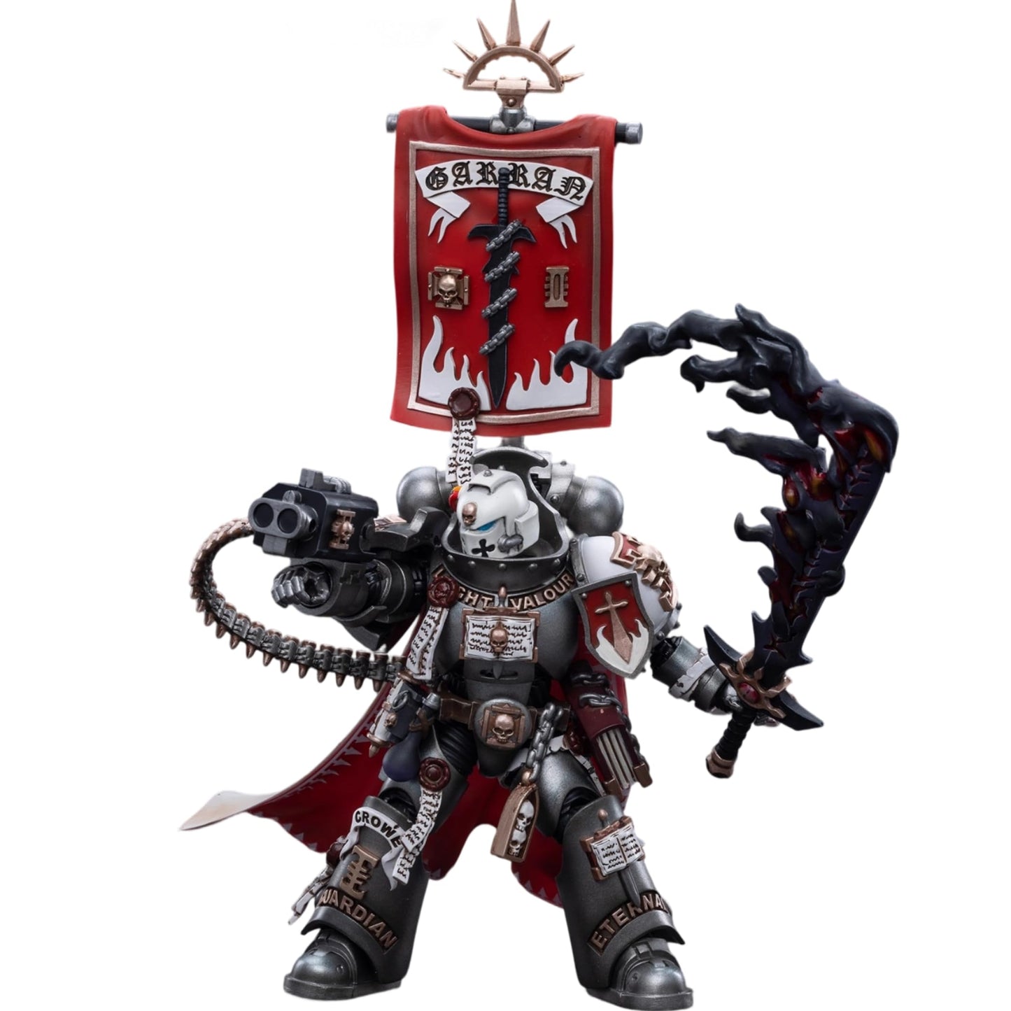 JOYTOY Castellan Crowe Warhammer 40K 1/18 Action Figures Grey Knights Castellan Crowe 4.9Inch Collectible Model Birthday Gifts Warhammer Series Model