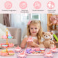 Lajeje 46pcs Kids Tea Party Set for Little Girls - Birthday Gift Toys for 3-8 Year Old Girls - Cute Princess Play Toddlers Tin T