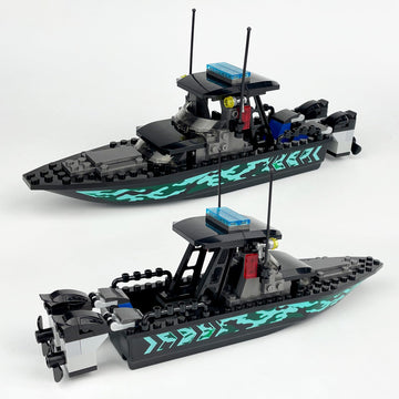 Podafu City Coast Guard Boat And Ships Building Blocks Sets, Police Boat, Rescue Boat, Guard Boat, Patrol Boats, Fishing Boat An