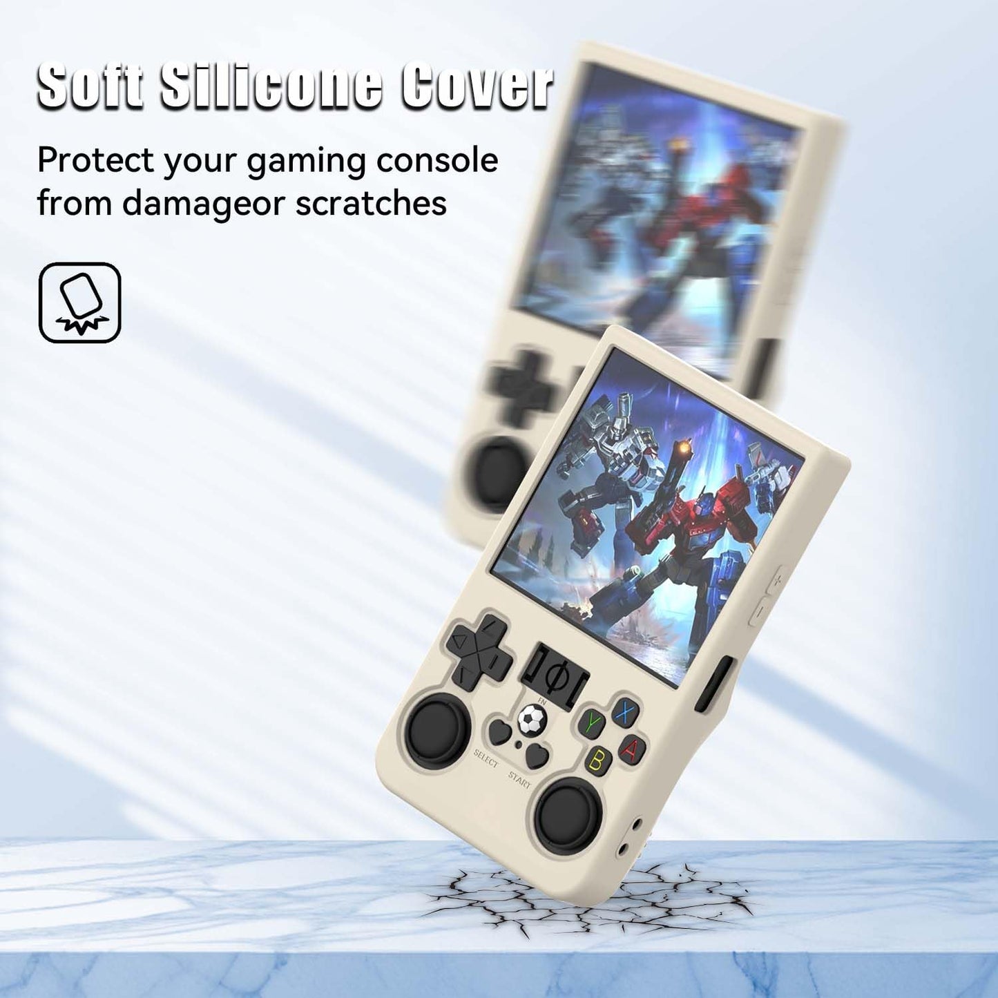 Fiopaz For R36Max Silicone Protective Case, Soft Skin For R36 Max Retro Handheld Game Console Accessories, Anti-Scratch Washable