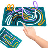 Sensory Activity Board For Kids 3+ & Adults - Fidget Toys, Autism Products, Silicone Calm Down Toy, Adhd Activities For Travel (