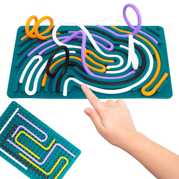 Sensory Activity Board For Kids 3+ & Adults - Fidget Toys, Autism Products, Silicone Calm Down Toy, Adhd Activities For Travel (