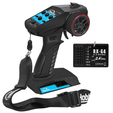 Hobby Fans Rc Radio System 4Ch 2.4G Rc Transmitter With Receiver And Lanyard Anti-Jamming Remote Controller For Rc Car Crawler B