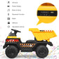 Costzon Ride On Car, 12V Ride On Dump Truck W/Remote Control, Electric Dump Bed, Music, Horn, Usb, Aux, Treaded Tires, Shovel, 3 Speeds, Battery Powered Construction Vehicle, Electric Car For Kids