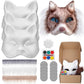 Busoha Therian Mask With Fur And Eye Mesh - 3Pcs Diy Cat Mask Therian Masks To Paint And Felt