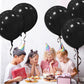 18 Inch Black Balloons 12 Pack Large Latex Party Balloons Round Helium Balloon For Halloween Birthday Party Anniversary Festival