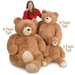 Vermont Teddy Bear Giant 6 Foot Plush Stuffed Animal - Brown Life Size Teddy Bear