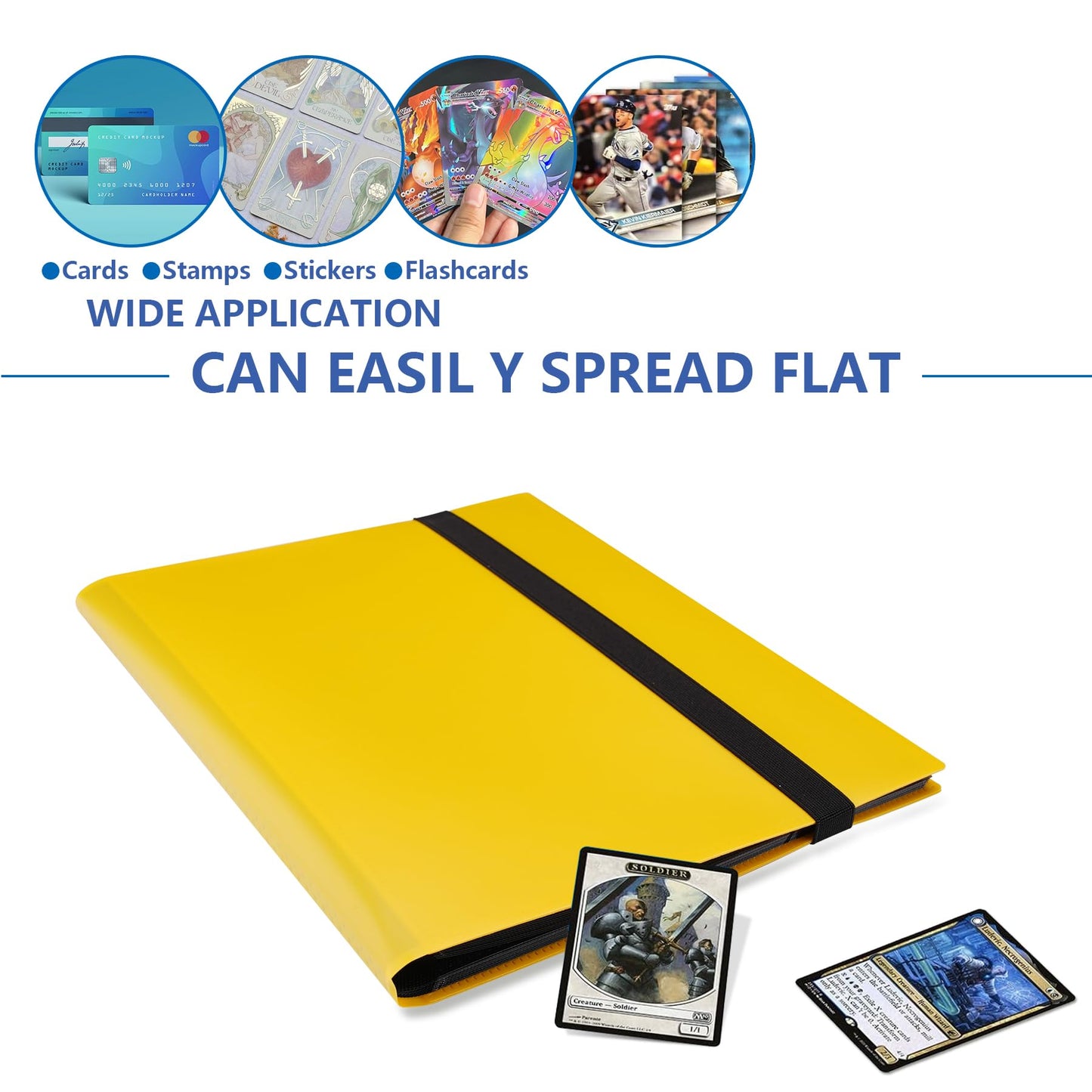 9 Pocket Trading Card Binder  enhanced Card Book for 360 Cards  Sturdy Card Album for Collectible Cards  Side-Loading