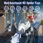 DEERC 128A Remote Control Spider Robot Toy - White, LED Light & Music, Perfect for Kids Halloween Gifts & Pranks
