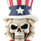 Uncle Sam Skeleton Head Collectible Skull Figurine