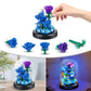 ZQJKLE Blue Rose Bouquet Building Set with LED Light, 630 Pcs, Perfect Gift for Mother's Day, Valentine's, Birthday, Christmas