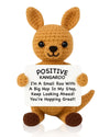 DGPLUS Optimistic Kangaroo Crochet Animal Figurine - Handmade Emotional Support Gift | Cute Motivational Gift for Women, Girls, 