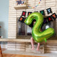 40 Inch Number 2 Balloon Light Green Birthday Decorations For Boys, Two Balloon Number Dinosaur Birthday Decorations New Years 2