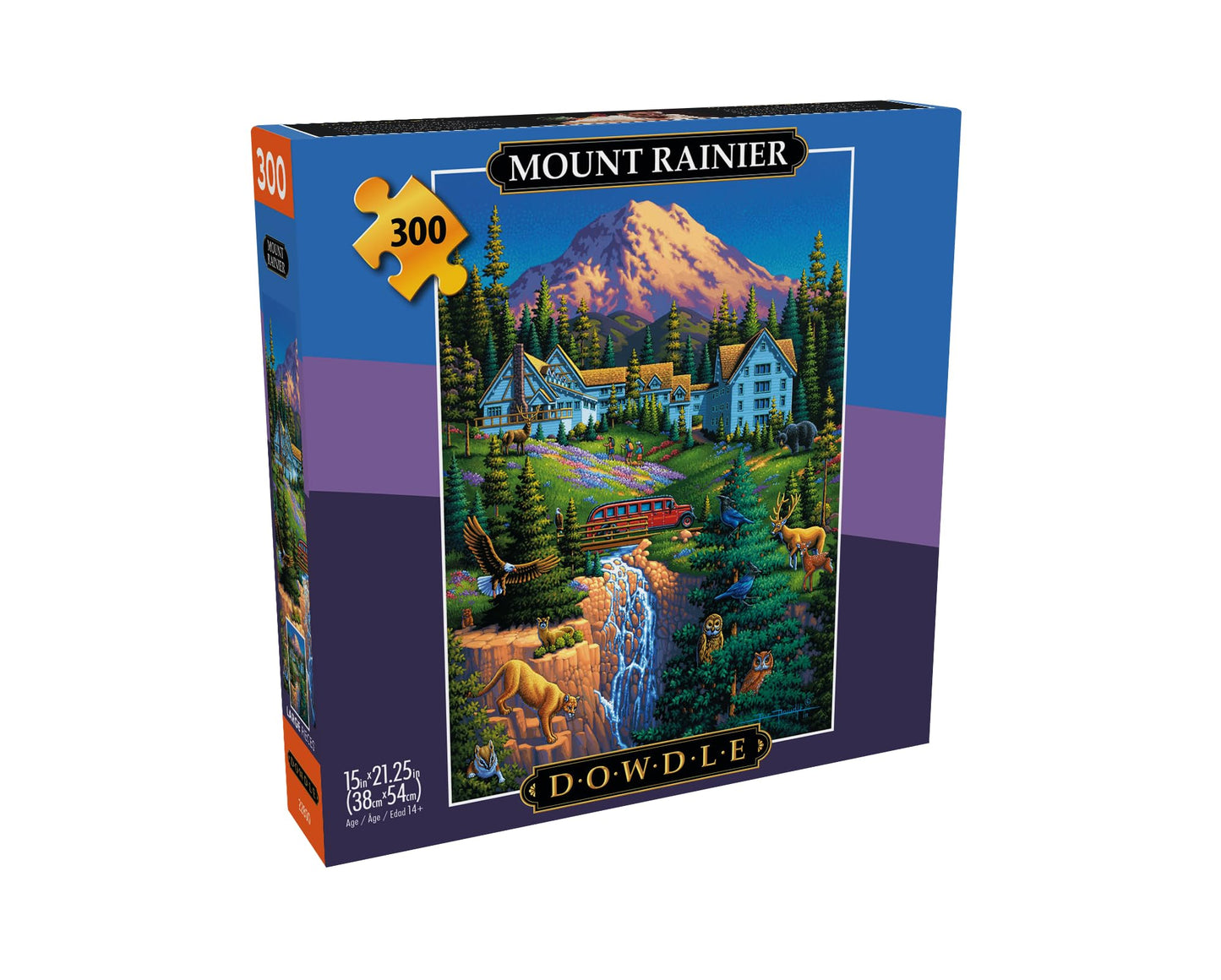 Buffalo Games 300 Piece Jigsaw Puzzle - Mount Rainier - Multicolor - Challenging Paper Puzzle for Adults, Finished Size 21.25 x 15.00