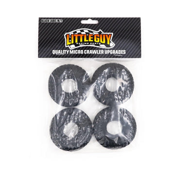 Generic Little Guy Racing Parts Black Label M/T (63mm) 1.0 Inch Tires Compatible with 1/24 RC Axial SCX24, RGT, Element, Enduro,